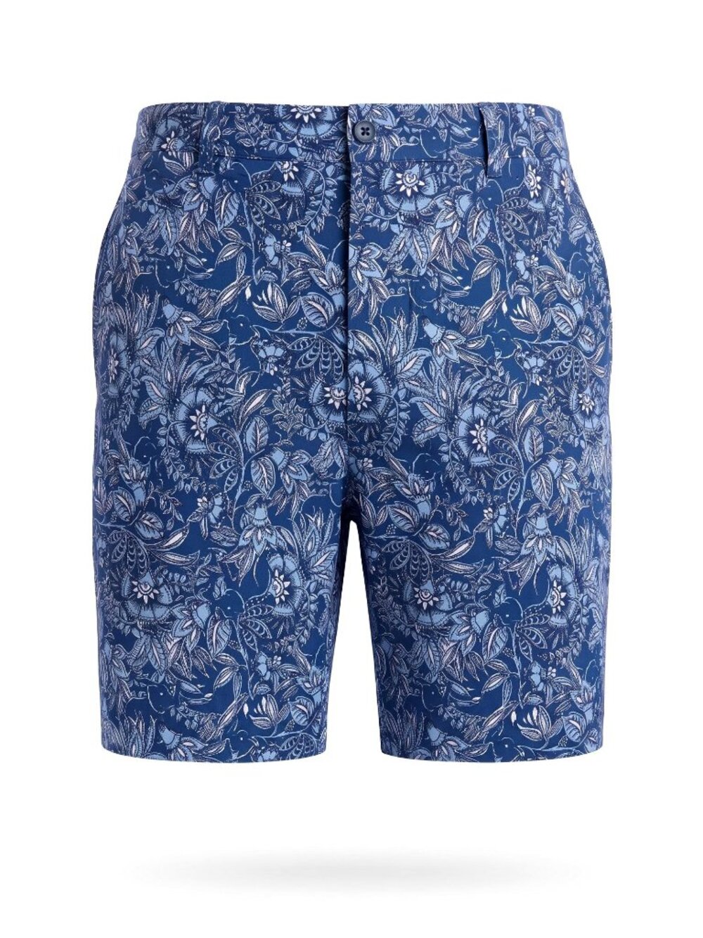 Talbots Womens Plus Size 22W Blue Floral Shorts Stretch Cotton Mid Rise Pockets